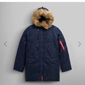 Alpha Industries Parka Slim N-3B, Size; XL, Color: Navy